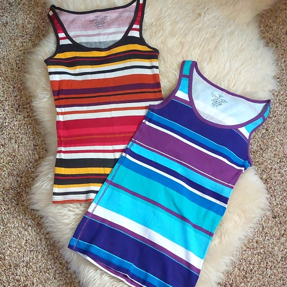 Set of 2 stripped tank tops - NWOT